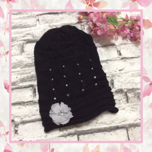 🌺 BEANIE HIPSTER BOHO FLOWER FLORAL CAP TRENDY BLING BAGGY RUSTIC CUSTOM KIND - Picture 7 of 8